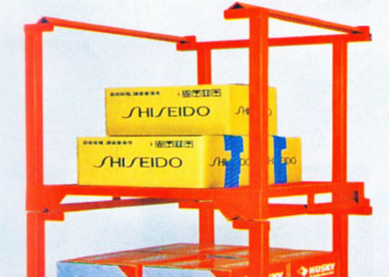 Dilipat shippable dilepas Storage Baja Stacking Racks Dengan Powder Coat Cat Finish