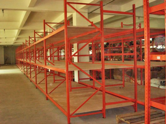 Kompatibles weitgespanntes Racking-System Dexion für Werbung, Blau/Orange