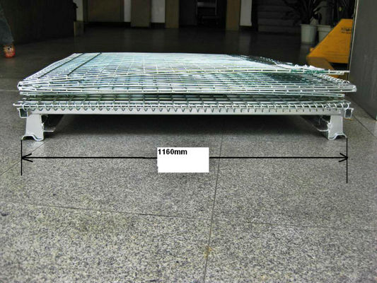 Industrieller stapelbarer geschweißter Stahlmaschendraht-Paletten-Käfig für Lager-Speicher