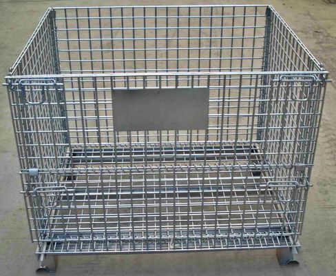 Spolverizzi la gabbia rivestita del pallet della rete metallica per la logistica/centro di distribuzione