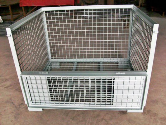 Spolverizzi la gabbia rivestita del pallet della rete metallica per la logistica/centro di distribuzione