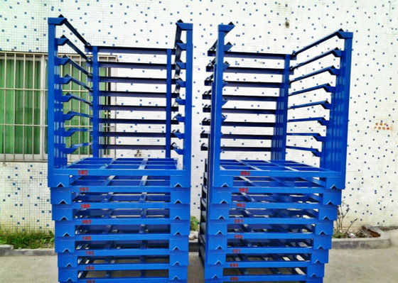 Dilipat shippable dilepas Storage Baja Stacking Racks Dengan Powder Coat Cat Finish