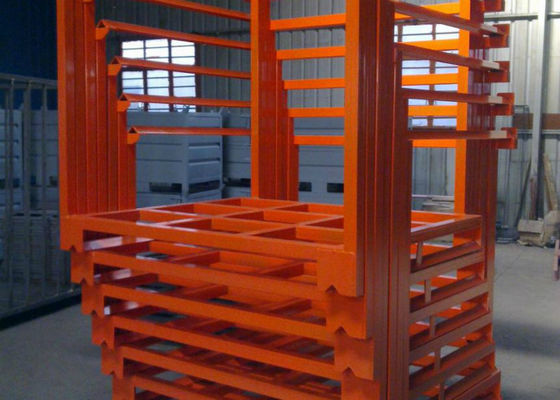 पाउडर भंडारण मौसमी माल के लिए पोर्टेबल Stacking रैक लेपित