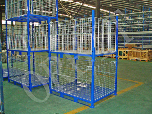 पाउडर भंडारण मौसमी माल के लिए पोर्टेबल Stacking रैक लेपित