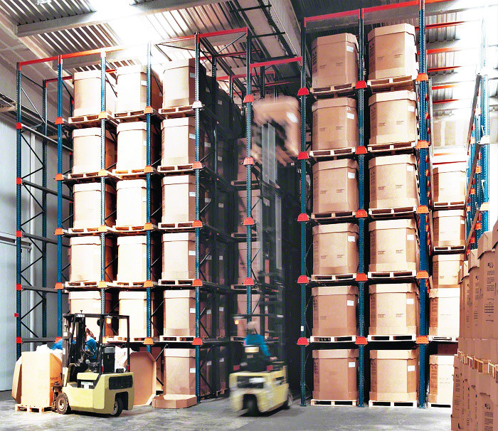 Verteilung Center Drive im Palettenregal, Racking-System mit hoher Dichte